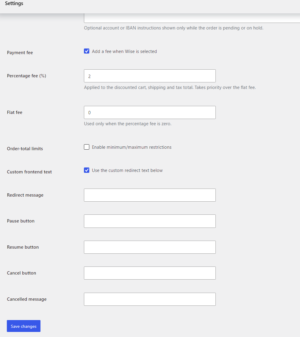 Wise Payment Gateway for Woocommerce