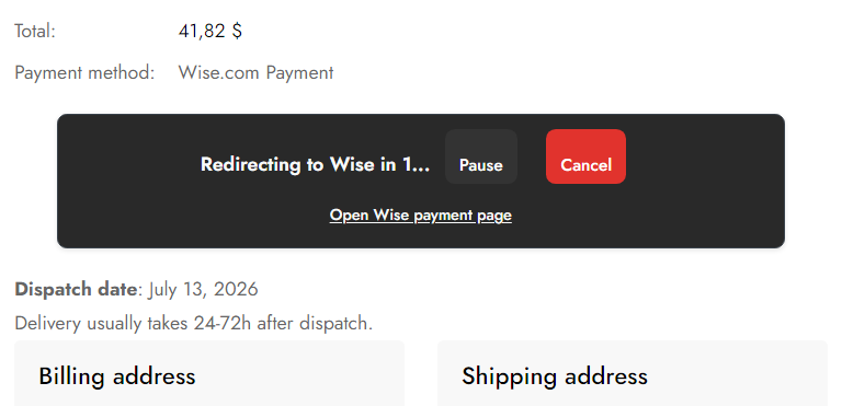 Wise Payment Gateway for Woocommerce